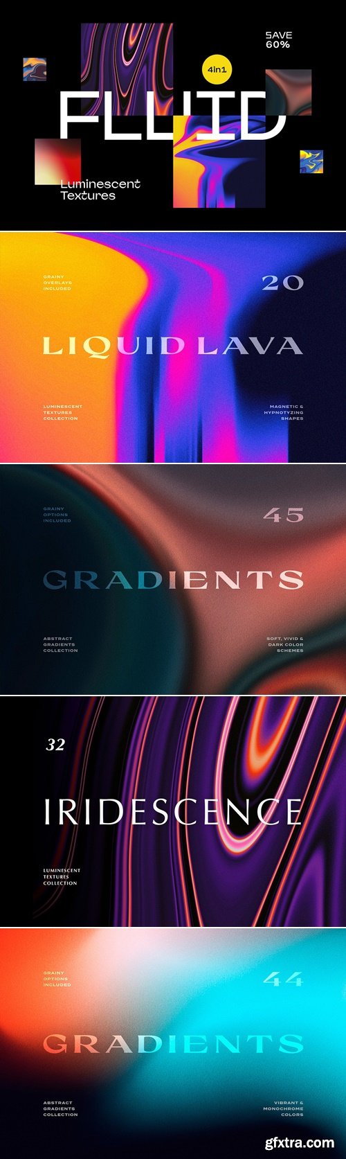 CreativeMarket - Fluid Gradient: Background Textures Bundle 16093402