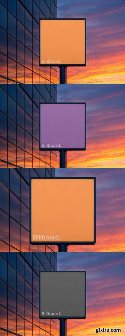 CreativeMarket - Square Billboard at Sunset Mockup 291749346
