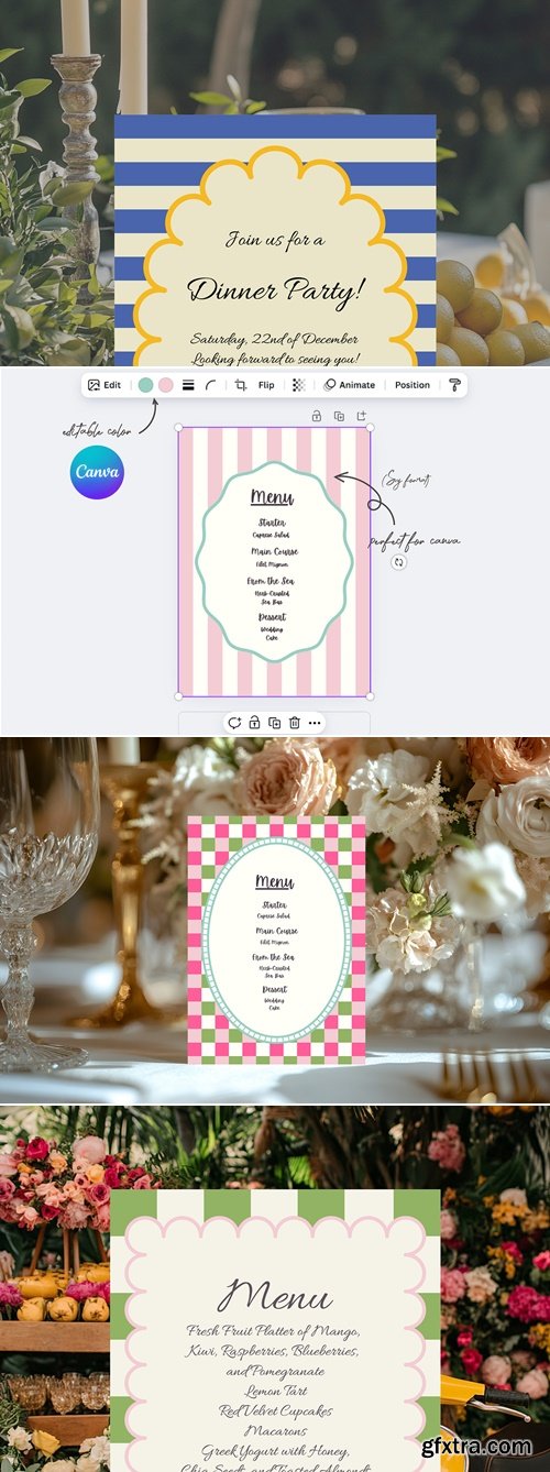 CreativeMarket - Wavy &amp; Striped Whimsical Frames 291191000