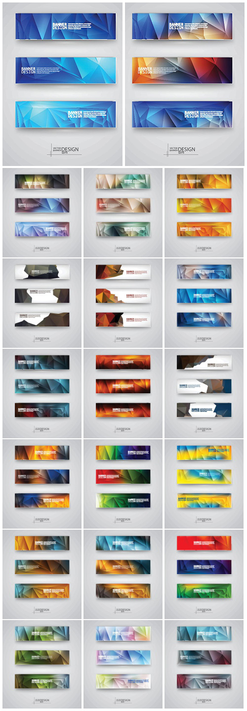 Polygonal Mosaic Banner 20xEPS