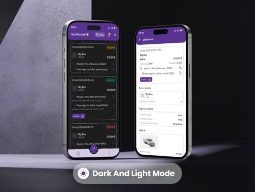 'Mighty Delivery - on-demand delivery app UI Kit'