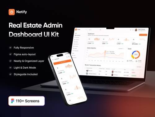 'Netify - Real Estate Admin Dashboard UI Kit'