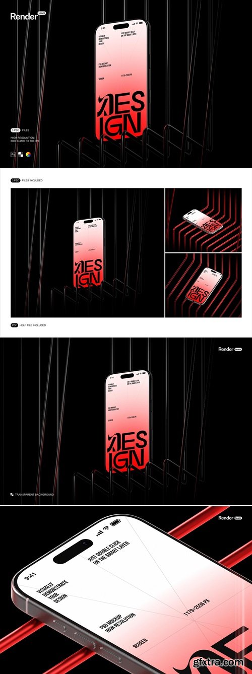 Pixelbuddha - iPhone 16 Pro Mockup Set 5509