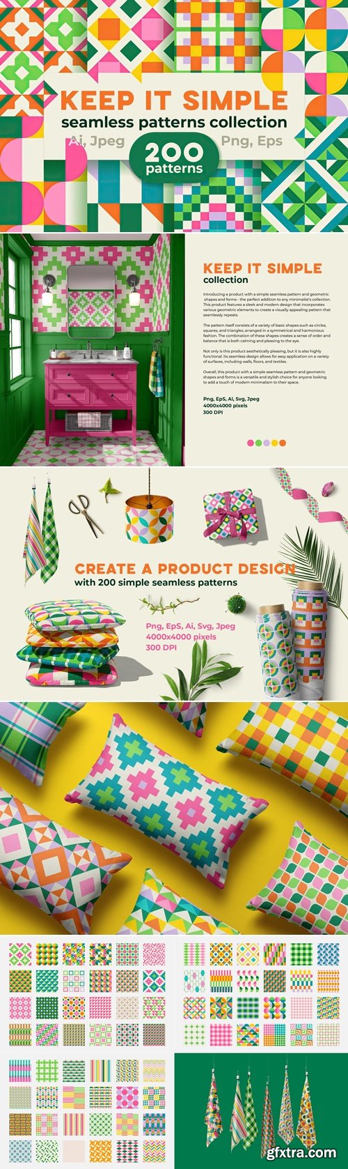 YellowImages - Simple Geometric Seamless Patterns 129658