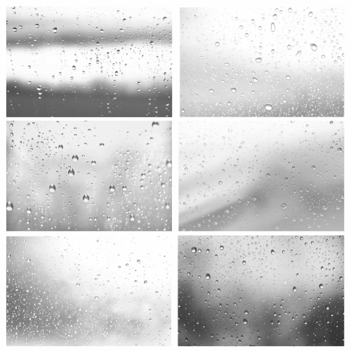 Water Rain Drops on Glass Transparent 25xPNG