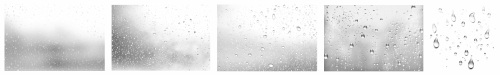 Water Rain Drops on Glass Transparent 25xPNG