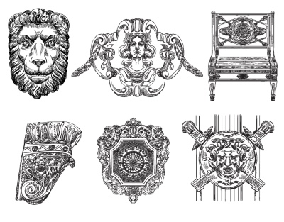 Ancient Sites and Sculpture Sketches 25xAI