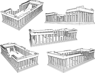 Ancient Sites and Sculpture Sketches 25xAI