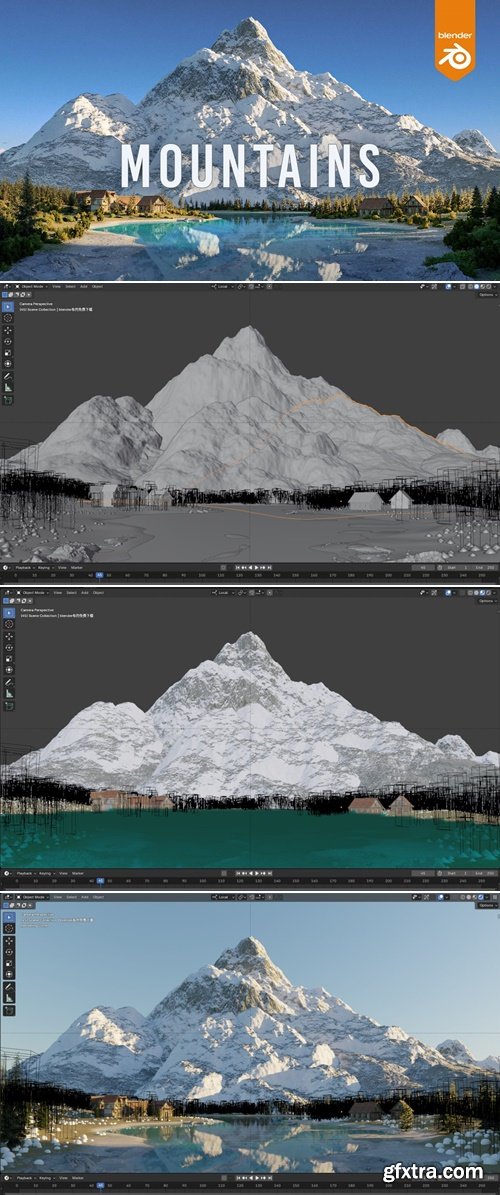 Stunning Mountain Landscapes for Blender