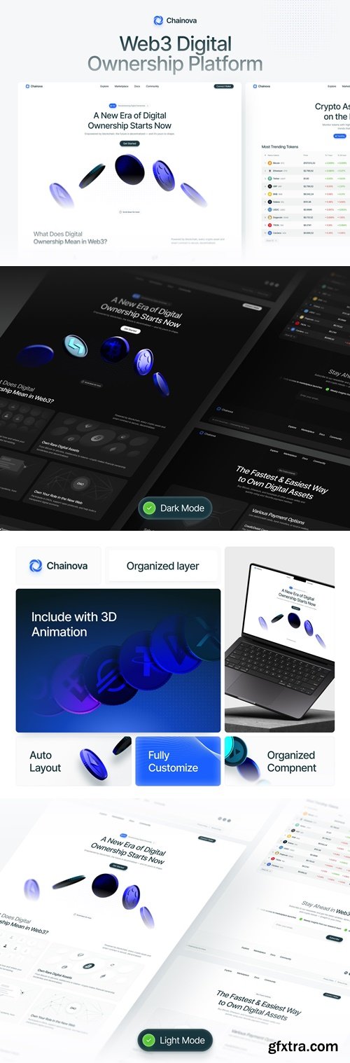 Chainova - Modern Blockchain Website