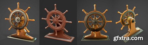 Gumroad - 3dex - Stylized Ship Wheel - Maya, Zbrush, Substance Painter Videos