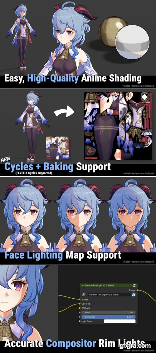 Artstation - Genshin Impact Character Shader for Blender v2.2.1