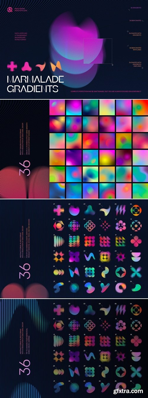 CreativeMarket - Marmalade Abstract Gradients & Shapes 91924188
