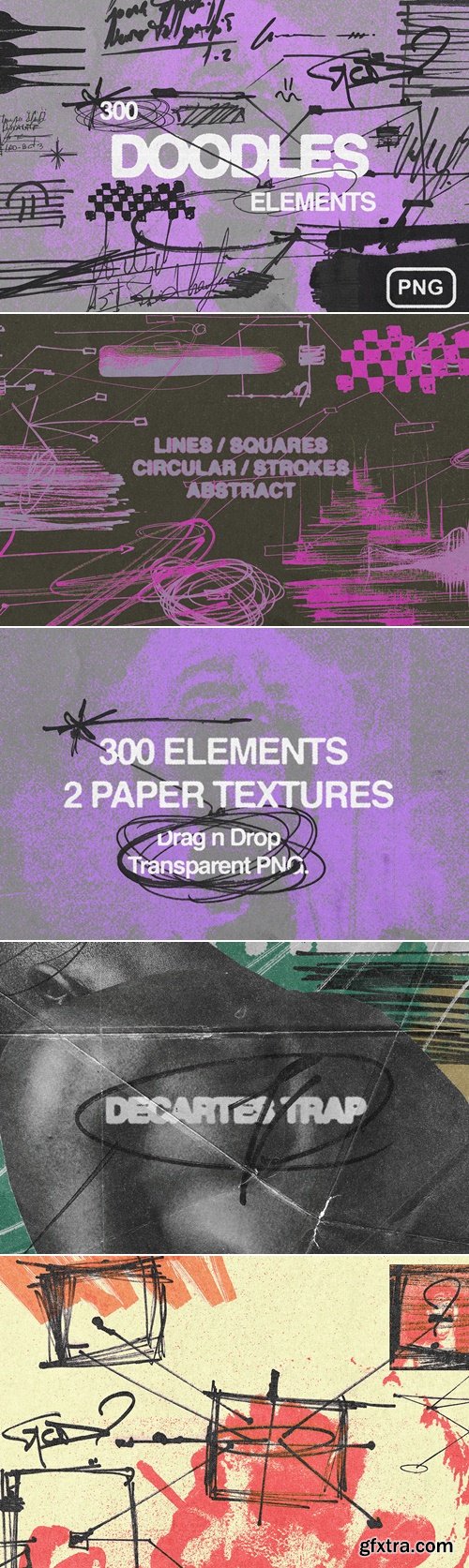 CreativeMarket - Doodles elements Pack 7546822