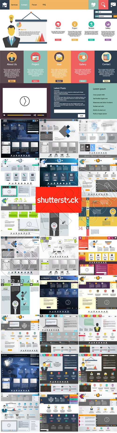 Website Template Design #2, 25xEPS