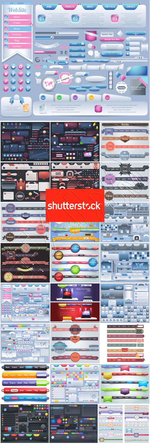 Website Navigation #1, 25xEPS