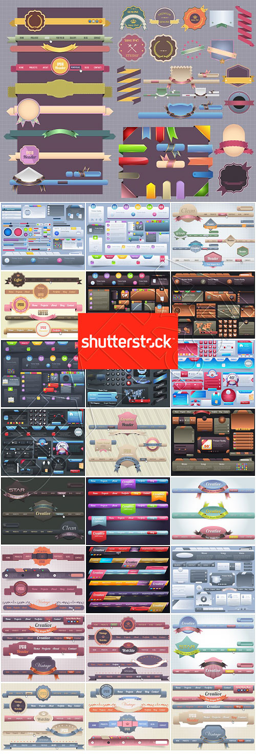 Website Navigation #2, 25xEPS