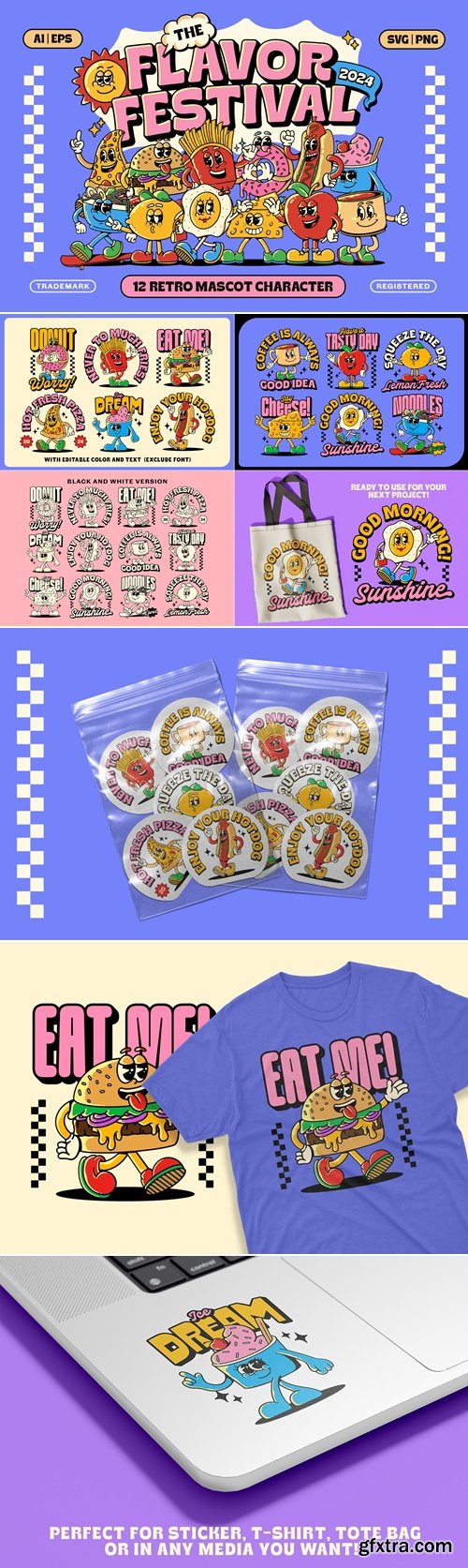 CreativeMarket - The Flavor Mascot Collection 196280094