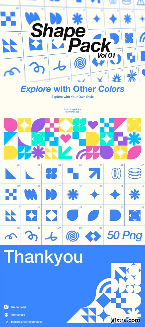 50 Geometric Shapes Asset Pack