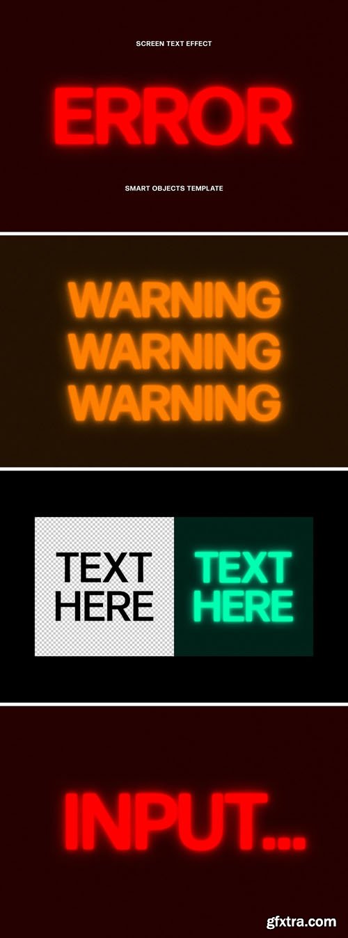Retro Screen Text Effect for Photoshop