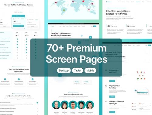 'Zency – Modern SaaS Website UI Kit'