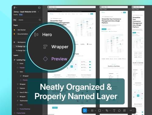 'Zency – Modern SaaS Website UI Kit'