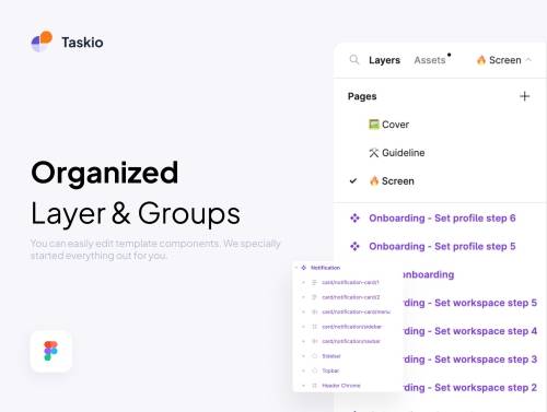 'Taskio-Task Management Dasboard UI KIT'