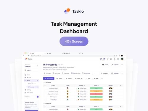 'Taskio-Task Management Dasboard UI KIT' 'Taskio-Task Management Dasboard UI KIT'