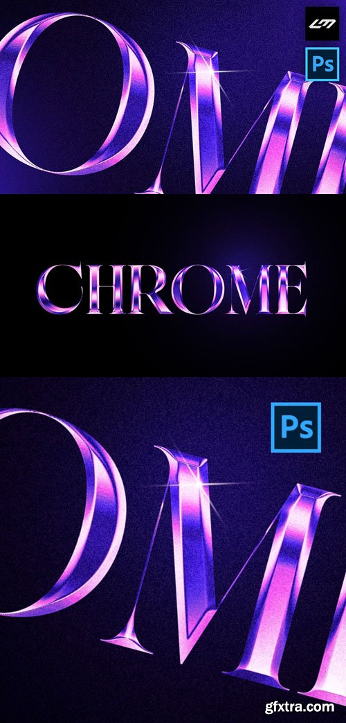 Grainy Chrome Text Effect for Photoshop