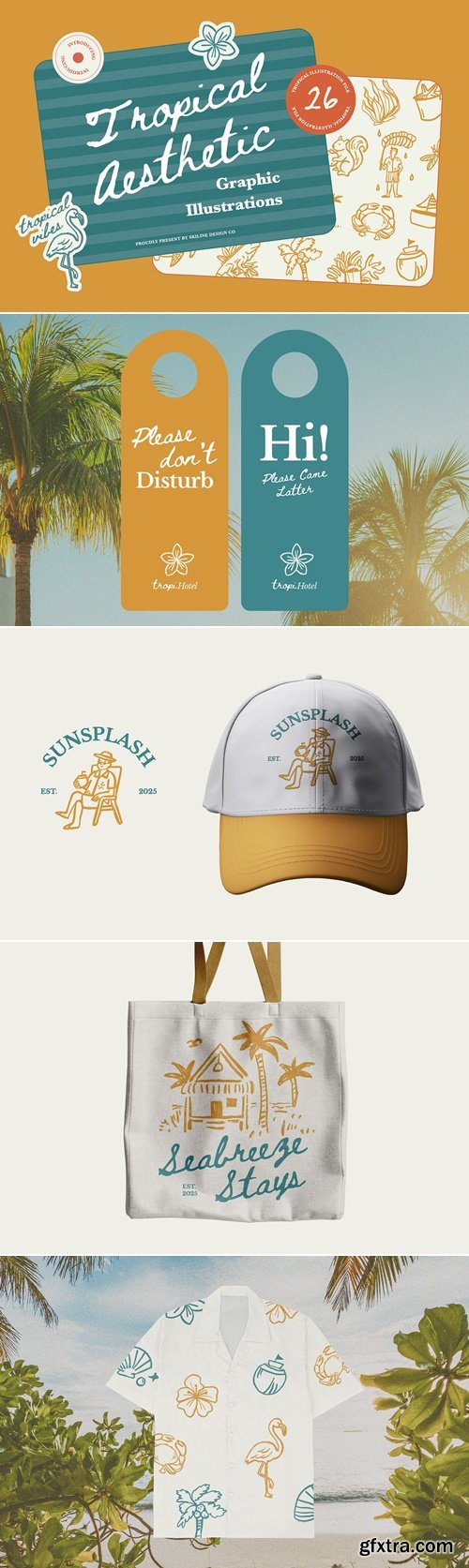 CreativeMarket - Tropical Aesthetic Illustration 291798226
