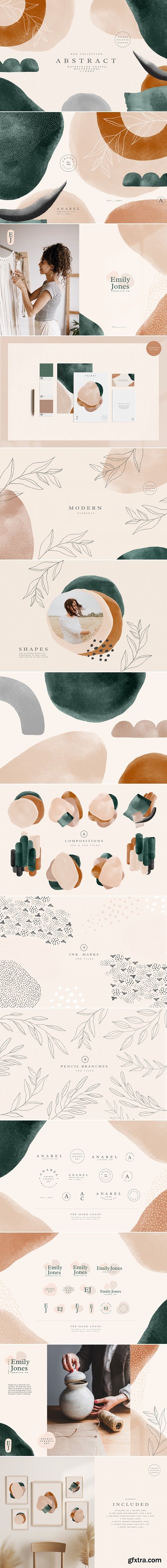 CreativeMarket - Earthy Abstract Shapes + Logos 6090788