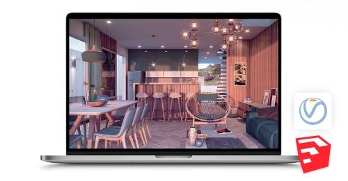 'Domestika - Interior Renders with SketchUp and V-Ray Next'