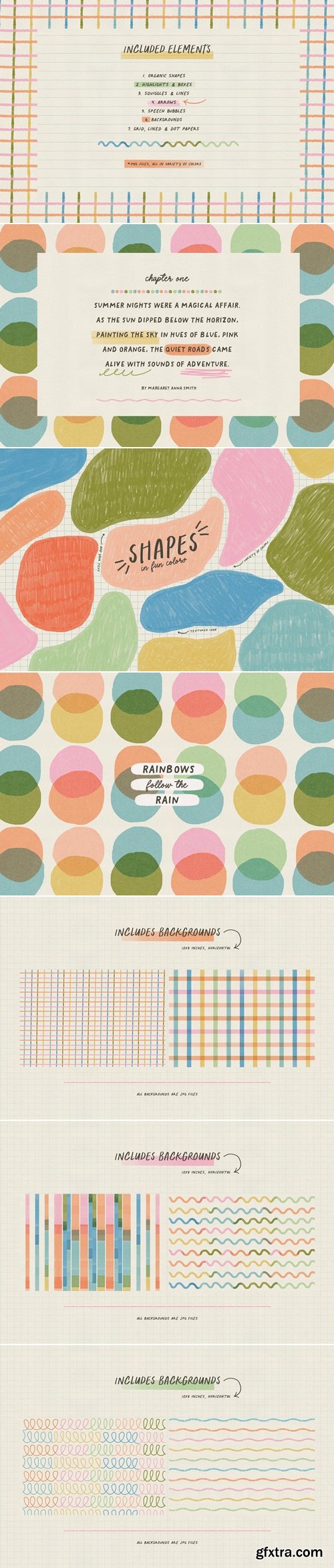 CreativeMarket - Notes - Shapes, Lines & Squiggles 279099459