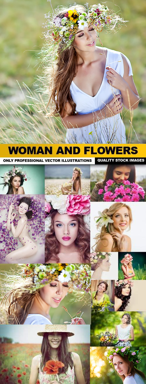 Woman &amp; Flowers 15xJPG
