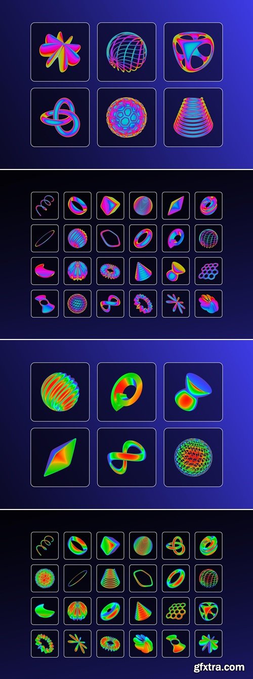 Studio2am - Iridescent Abstract 3D Objects