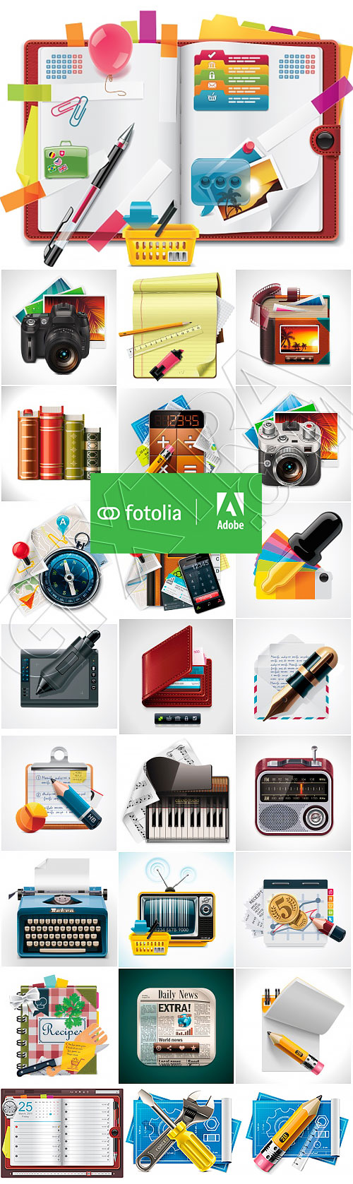 3D Vector Objects 25xEPS