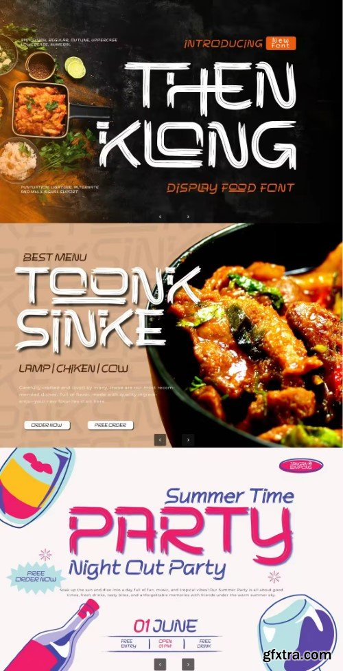 Then Klong - Food Display Font