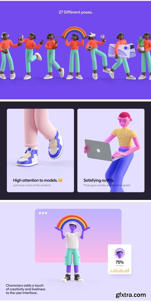 Wannathis - People 3d characters