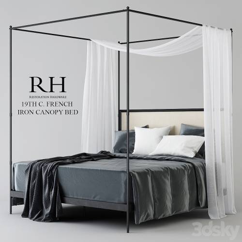 '3dsky Pro - RH 19TH WITH FRENCH IRON CANOPY BED' '3dsky Pro - RH 19TH WITH FRENCH IRON CANOPY BED'