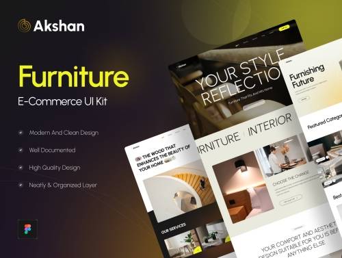 'Akshan - Furniture E-Commerce UI Kit'