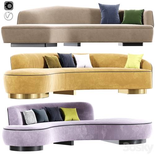'3dsky Pro - Vladimir Kagan Curve Sofa Set'