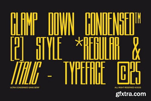 CreativeMarket - Clampdown Ultra Condensed Sans