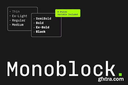 CreativeMarket - Monoblock Font