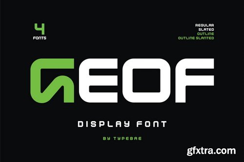 Geof Futuristic Tech Display Font