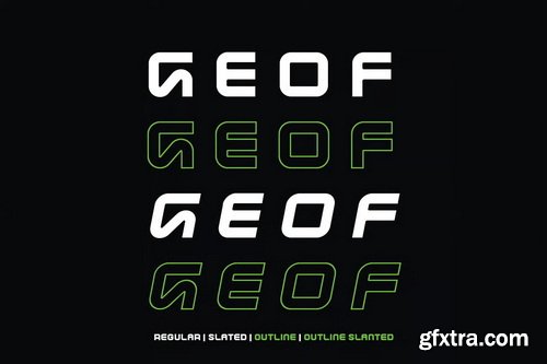 Geof Futuristic Tech Display Font