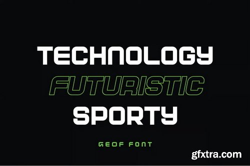 Geof Futuristic Tech Display Font