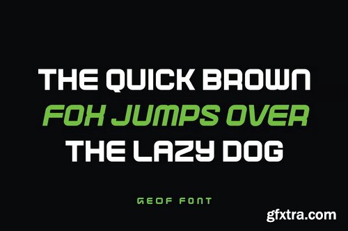 Geof Futuristic Tech Display Font