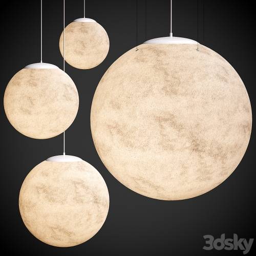 '3dsky Pro - Large Moon Resin Globe Pendant Light' '3dsky Pro - Large Moon Resin Globe Pendant Light'