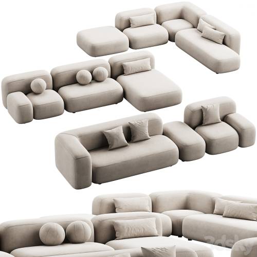 '3dsky Pro - 476 modular sofa ribbl by divan.ru 3 options part 2'