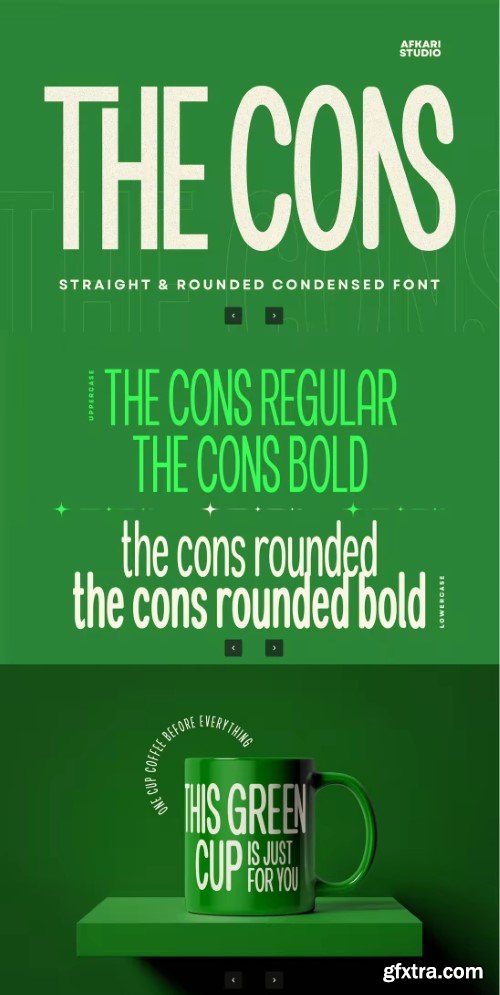 Creativemarket - The Cons - Condensed Sans Serif Display Font